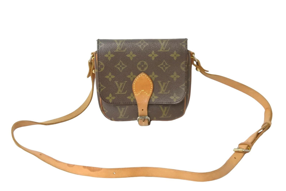 Louis Vuitton Cartouchiere Shoulder Bag Brown Gold
